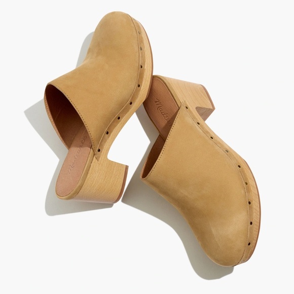 Madewell Shoes - Madewell Women’s The Ayanna Clogs Mules Nubuck Leather Boho in Acorn Size 7